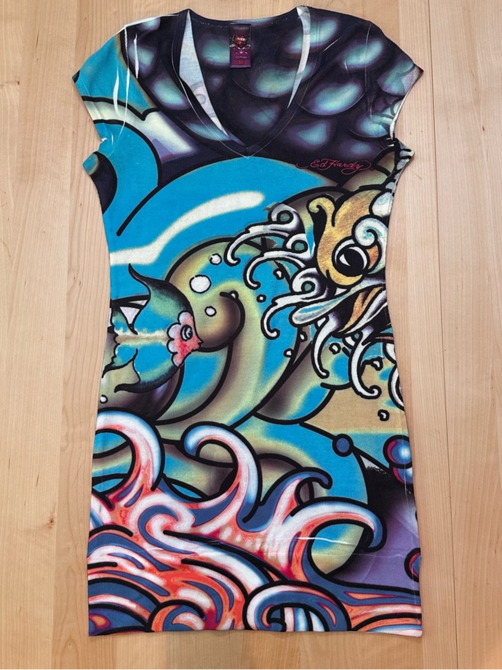 Vintage Ed Hardy Body-con dress M